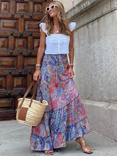 Women's Swing Long Skirt Maxi Polyester Pink Skirts Print Fashion Holiday Weekend S M L